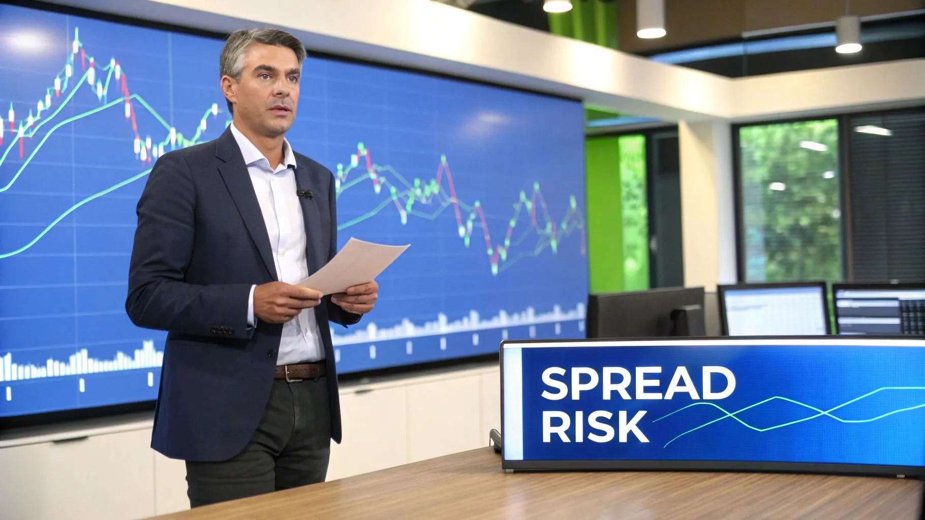 A balanced scale with different investment icons like stocks, real estate, and gold, representing a diversified portfolio